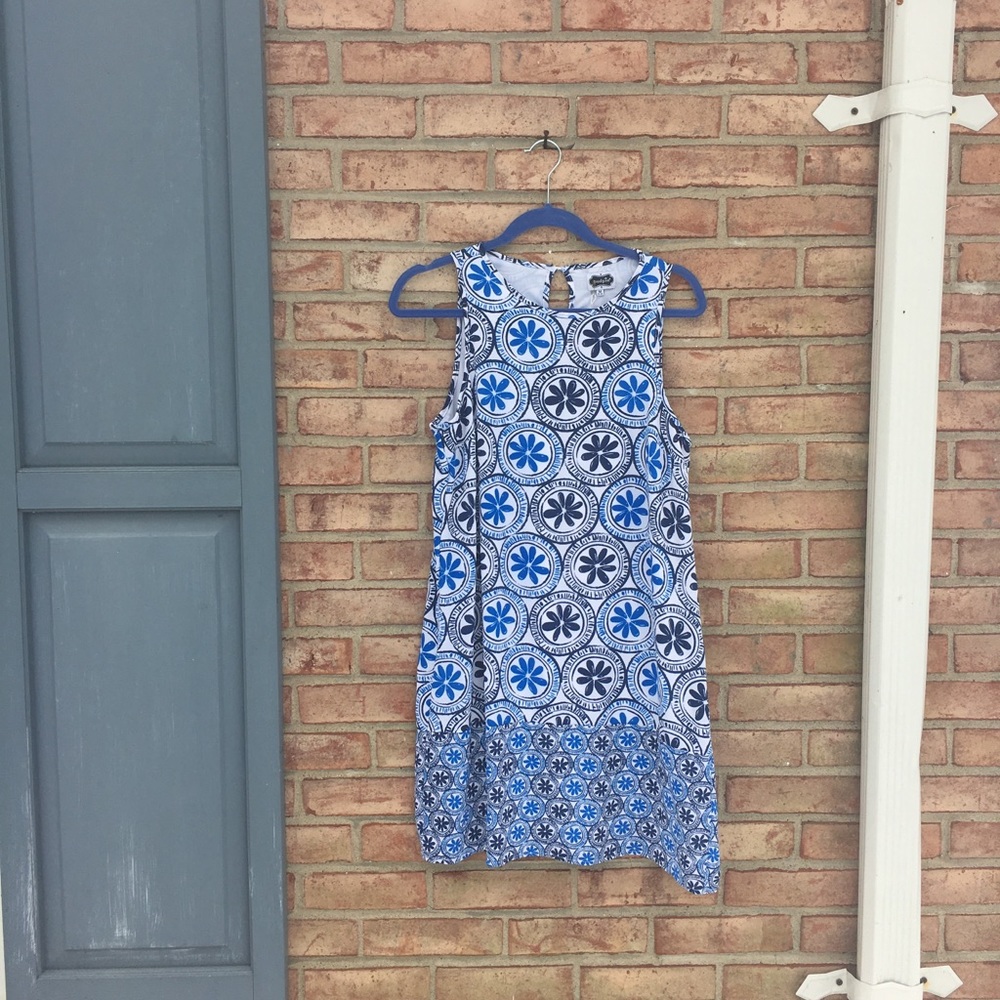 Blue Patterned Dress